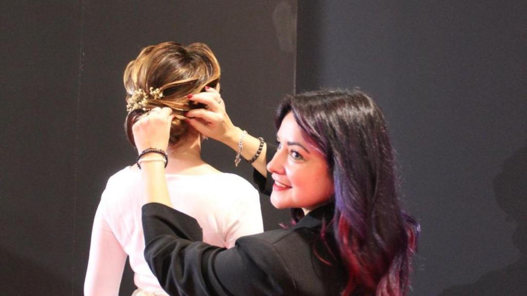 Lorena en una competición.