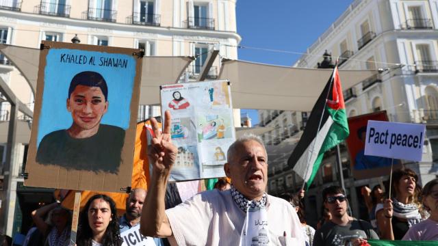 Propesta propalestina en la Puerta del Sol