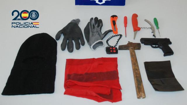 Imagen de los efectos robados.