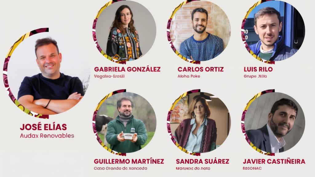 Cartel de los ponentes del Congreso AJE Galicia