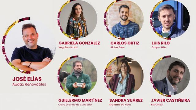 Cartel de los ponentes del Congreso AJE Galicia