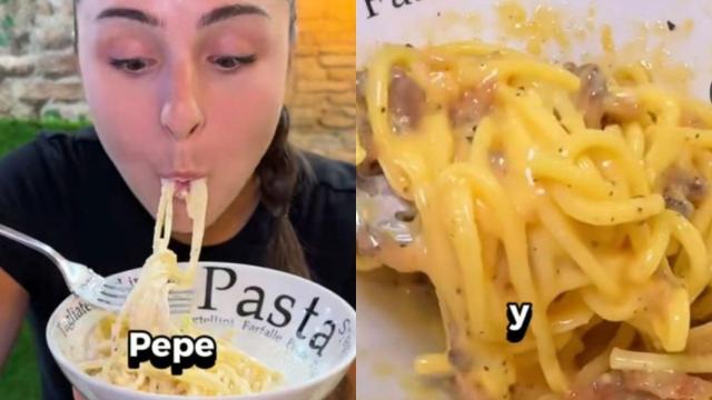 Montaje de un vídeo de Noeliamoree comiendo en Tutto Pasta Málaga.