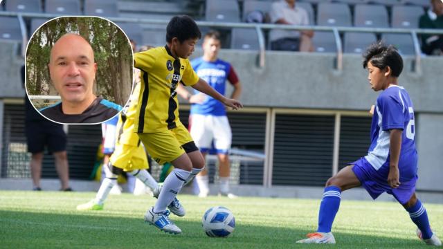 Montaje con Andrés Iniesta.