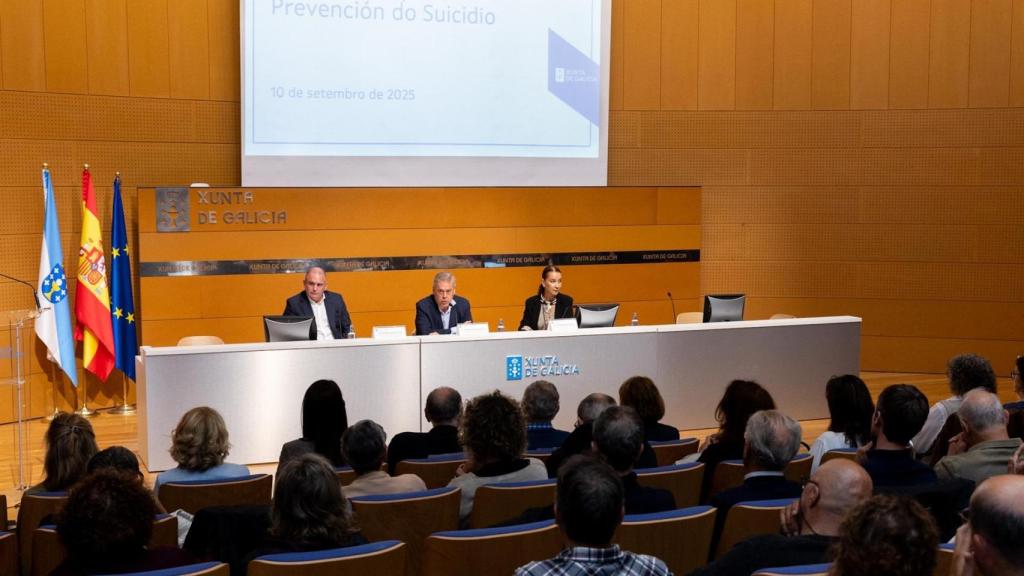 El conselleiro de Sanidade, Antonio Gómez Caamaño, en una jornada por el Día Mundial para la Prevención del Suicidio