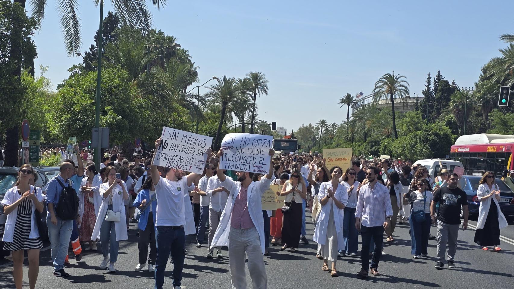 Huelga médica en Sevilla del pasado 13 de junio.