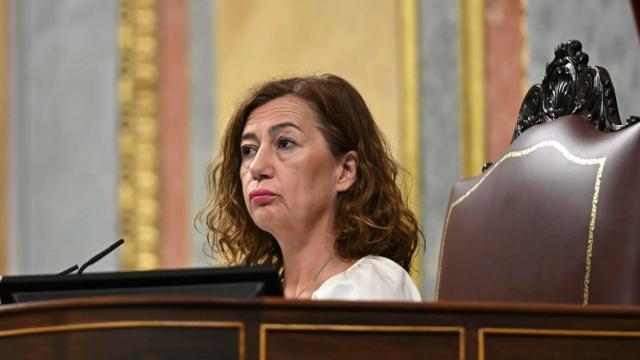 Francina Armengol, presidenta del Congreso, este miércoles en su poltrona.