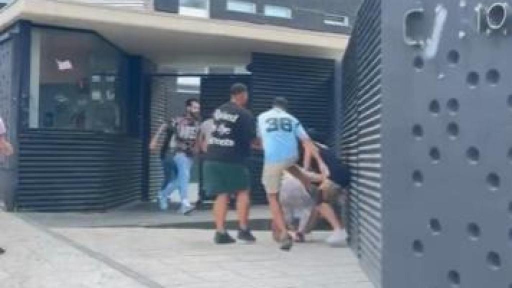 Imagen de una de las peleas que ha tenido lugar este miércoles.