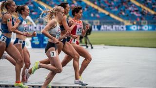 Imagen de archivo de una prueba de atletismo internacional en categoría femenina