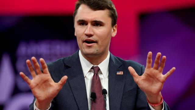Charlie Kirk durante la CPAC del partido republicano en 2019.