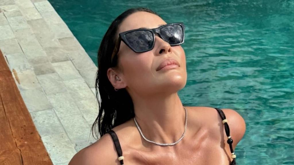 La entrenadora de Vicky La diseñadora Vicky Martín Berrocal en la piscina.