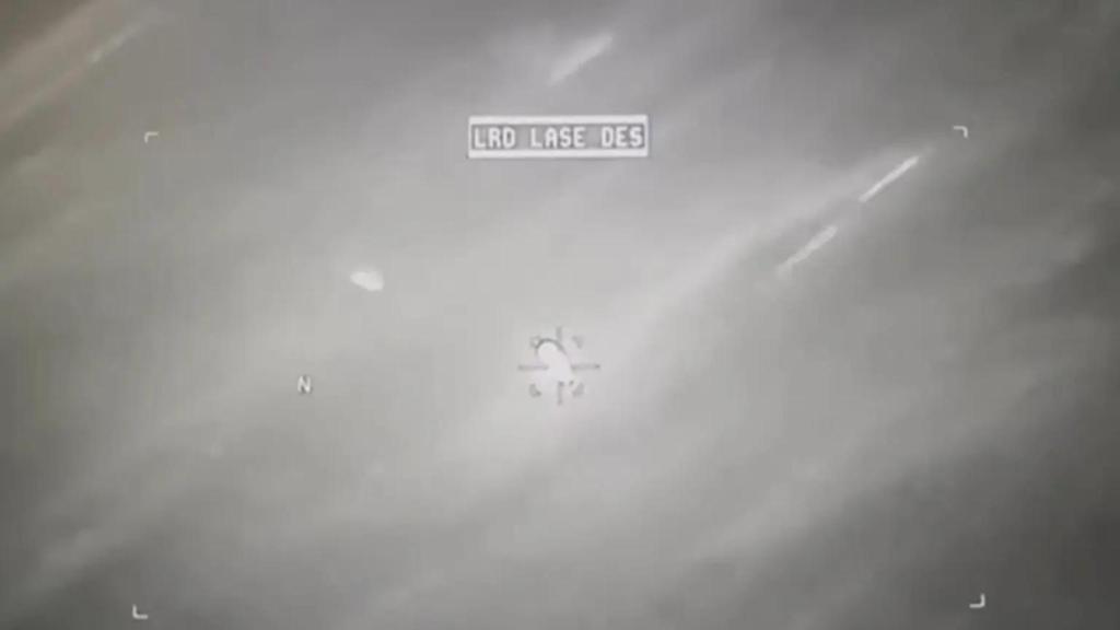 Las imágenes de radar de un dron militar estadounidense muestran el momento en que un misil Hellfire impactó directamente contra un presunto ovni.