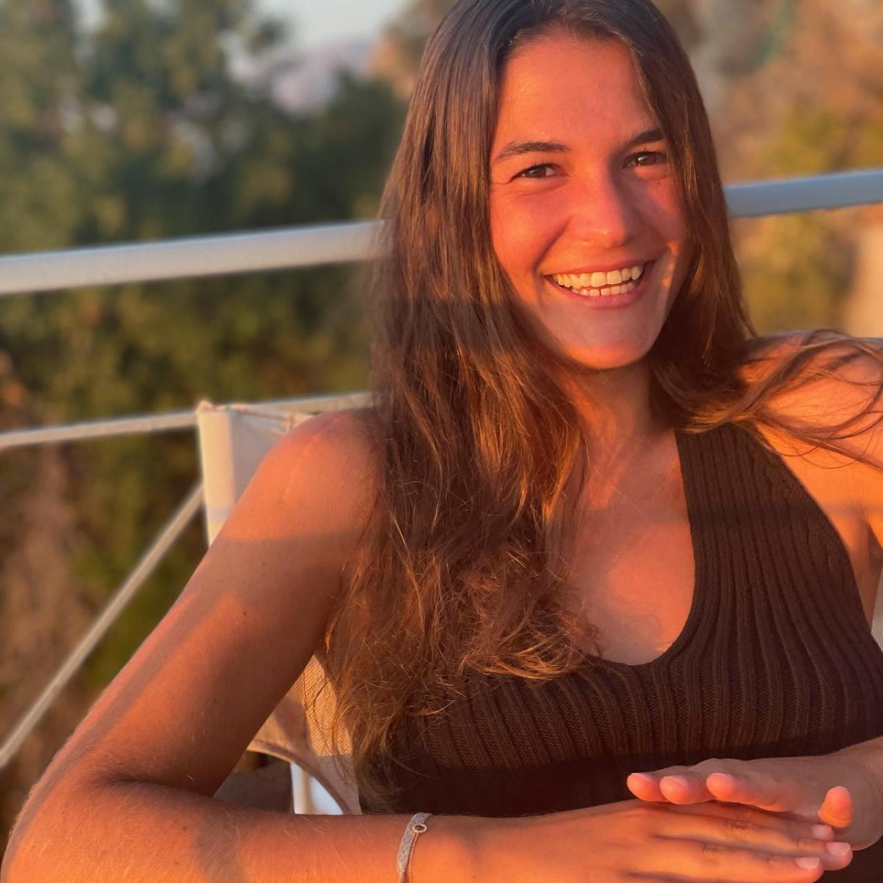 Carmen de Cruïlles hace años durante sus vacaciones.