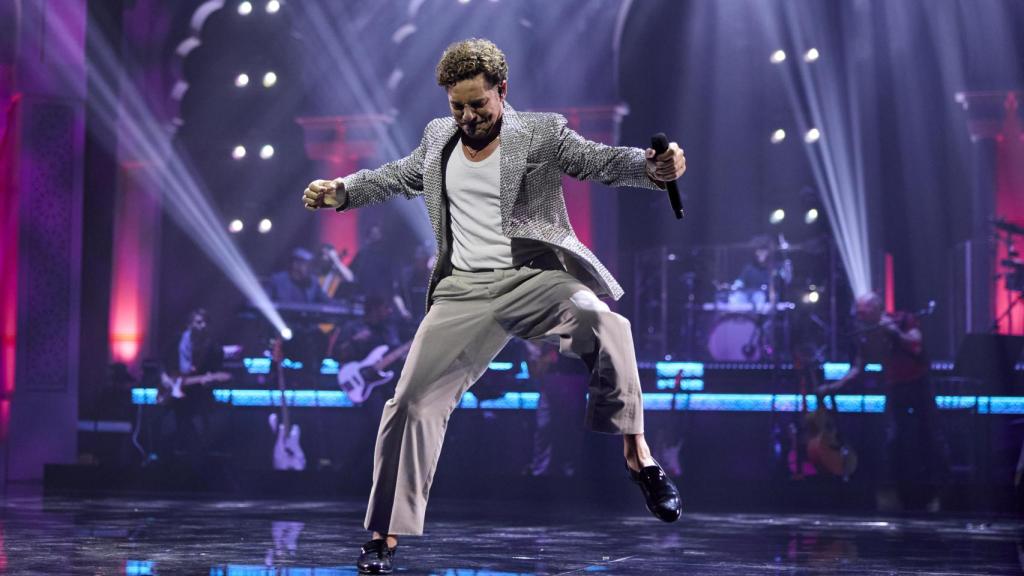 Imagen de David Bisbal durante un concierto.