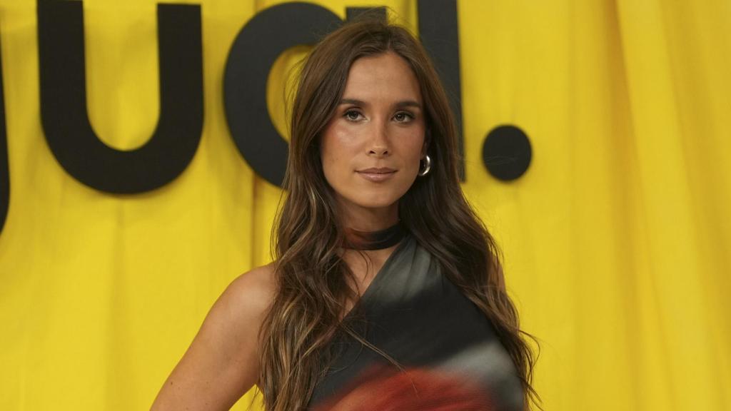 María Pombo en el desfile de Desigual en Barcelona.