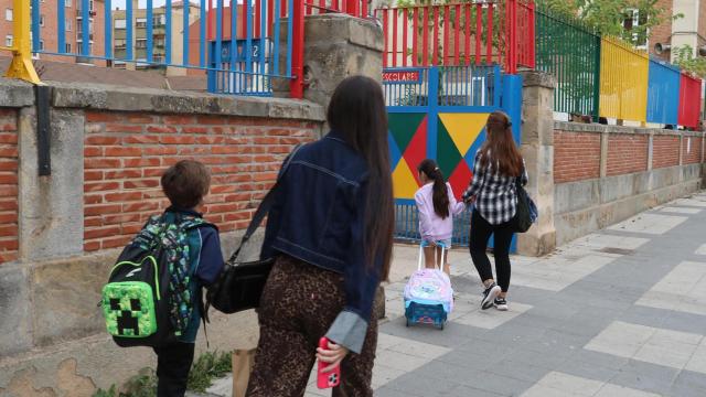 Imagen de la vuelta al cole en un centro de Castilla y León