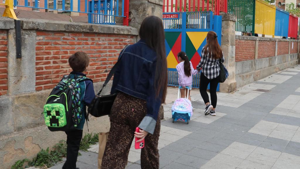 Imagen de la vuelta al cole en un centro de Castilla y León