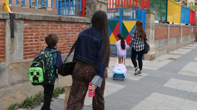 Imagen de la vuelta al cole en un centro de Castilla y León