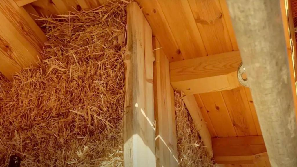 Casa hecha con paja.