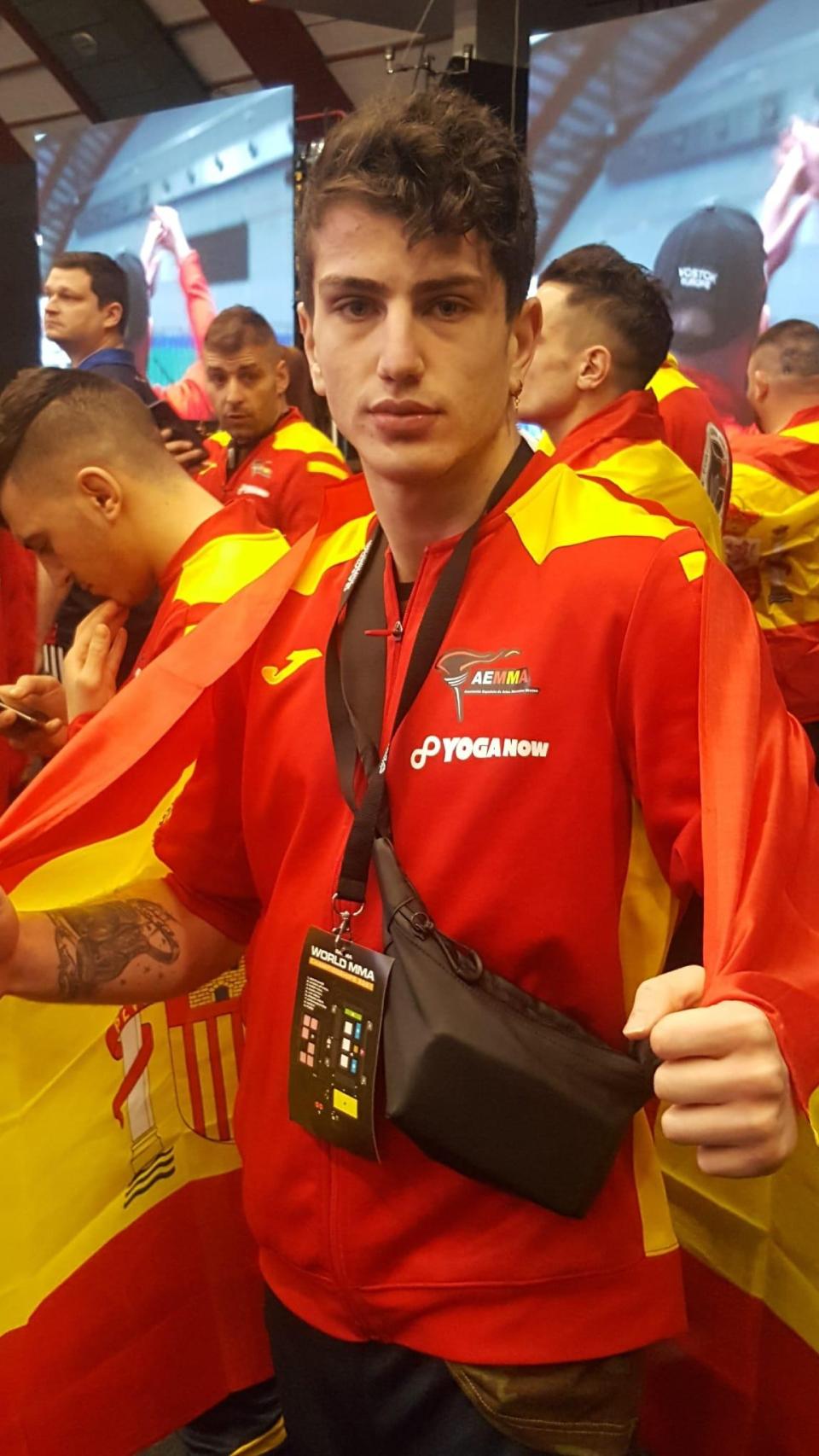 Rubén en el Mundial de GAMMA, en Ámsterdam, con la Selección española (AEMMA).