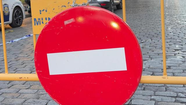 Imagen de los cortes de tráfico en Valladolid