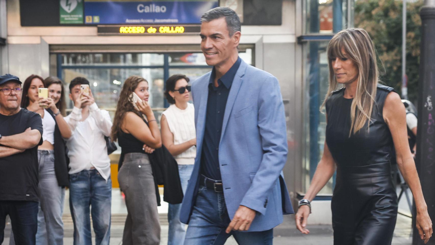 Begoña Gómez, junto a Pedro Sánchez.