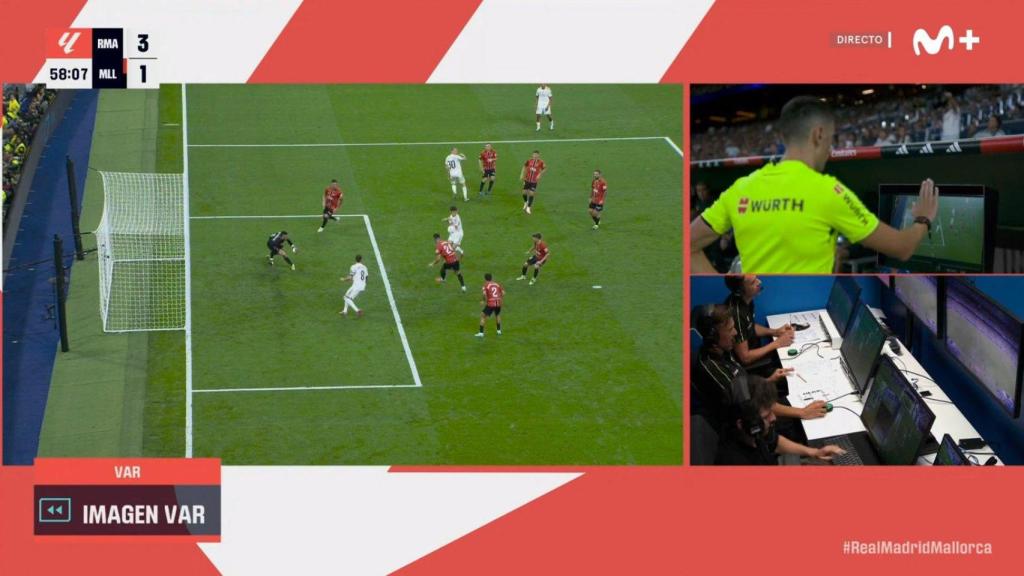 El acierto del VAR en el gol anulado a Güler contra el Mallorca