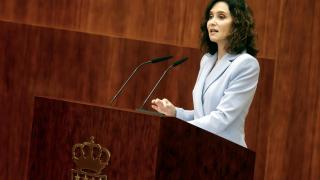Isabel Díaz Ayuso este jueves en la Asamblea de Madrid durante el Debate del Estado de la Región (DER) este jueves, 11 de septiembre.