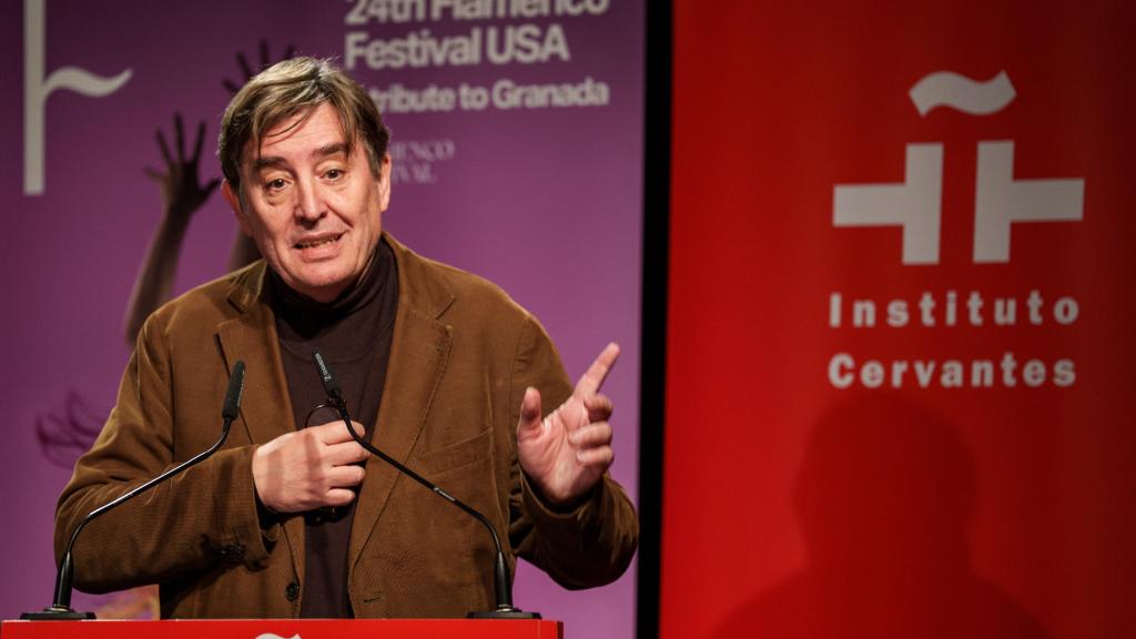 Luis García Montero, director del Instituto Cervantes, durante un acto público en febrero de 2025. Foto: Matias Chiofalo / Europa Press