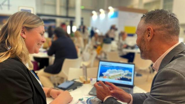 El jefe de la División de Gestión Comercial del Puerto de Vigo, David Castro, en Hamburgo