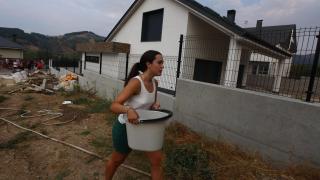 Incendio en Molinaseca (León) en una foto del pasado mes de agosto