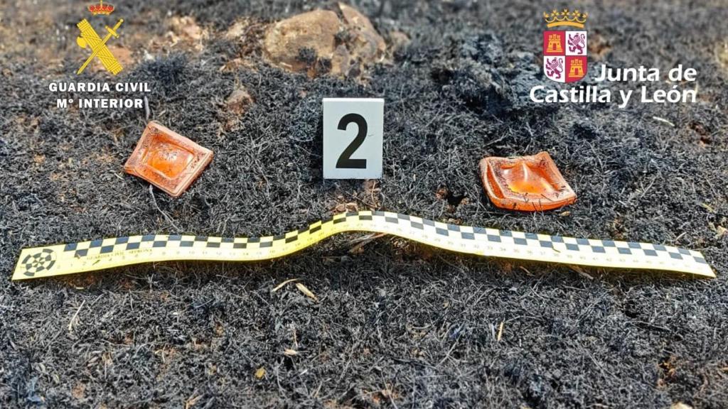 Imagen de la investigación del incendio forestal en Marmellar de Arriba (Burgos)