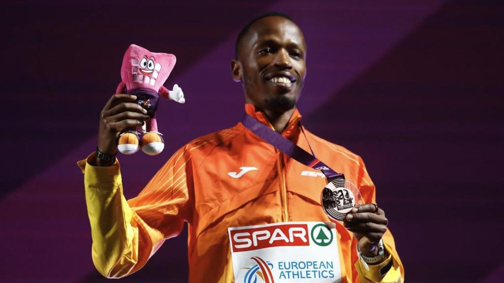 Thierry Ndikumwenayo, tras ganar el bronce en el Europeo de Roma 2024