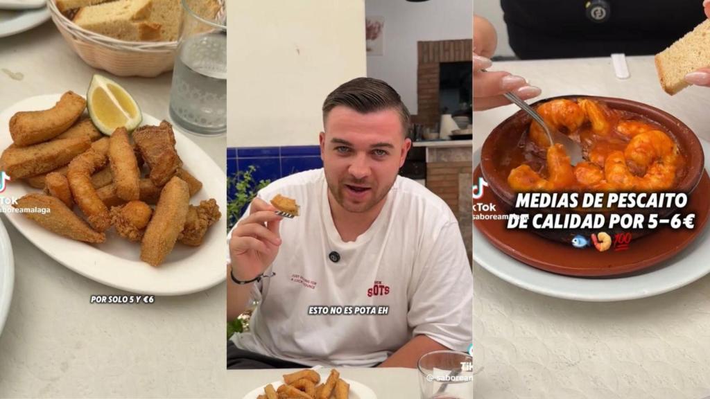 Montaje de video de SaboreaMálaga comiendo en Taberna Marinera El Pichino.