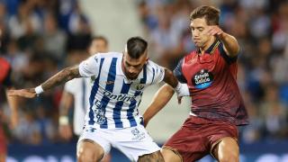 José Gragera durante un partido con el Deportivo.