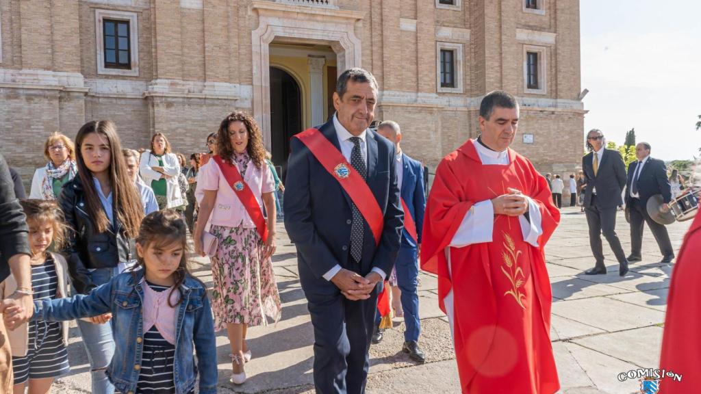 Jesús Bazán, alcalde de Épila, en las fiestas de 2024