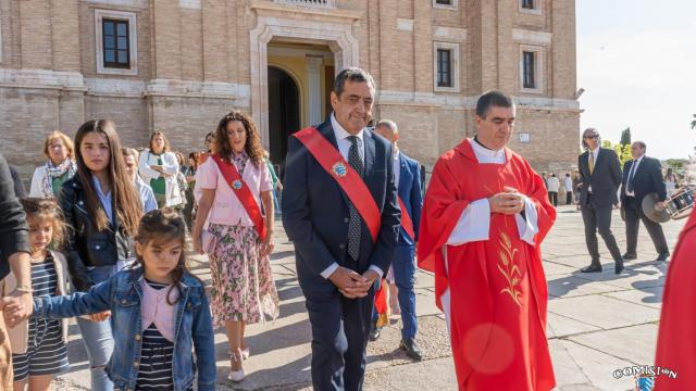 Jesús Bazán, alcalde de Épila, en las fiestas de 2024