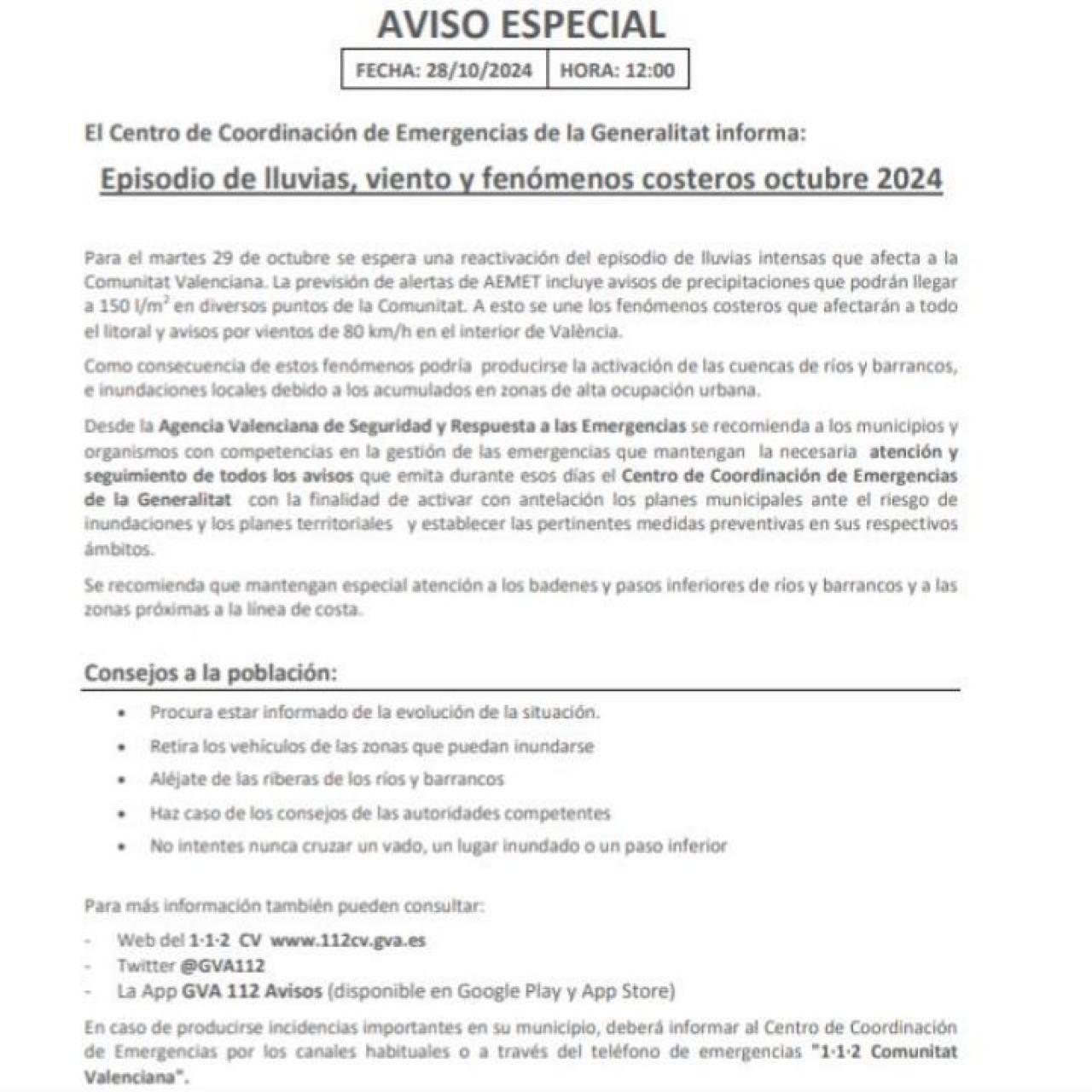 Aviso especial a los ayuntamientos. EE