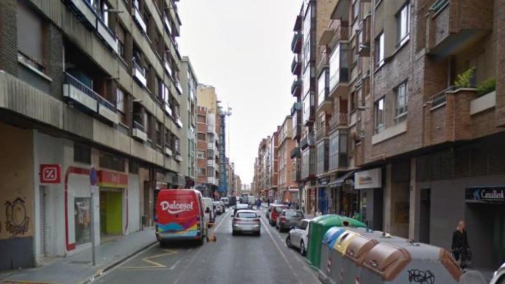 Calle de Miranda de Ebro en la que ha tenido lugar el suceso