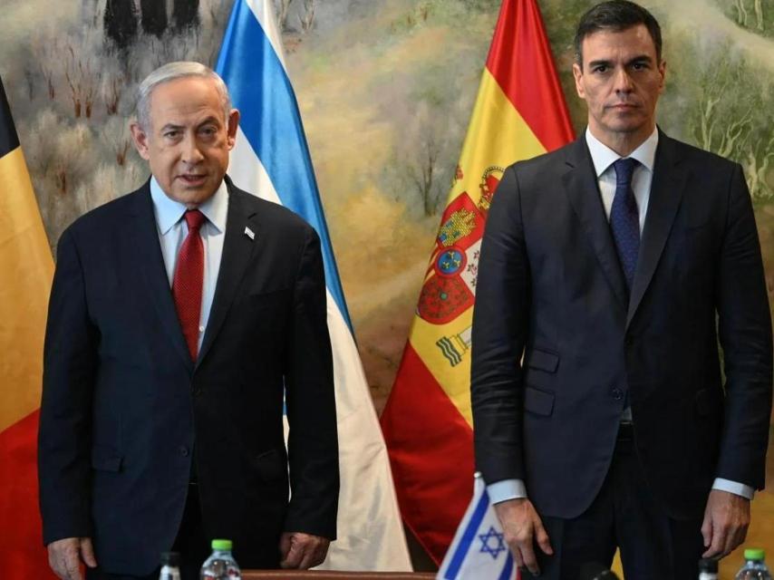 Benjamin Netanyahu y Pedro Sánchez, durante la visita a Israel del presidente del Gobierno en noviembre de 2023.