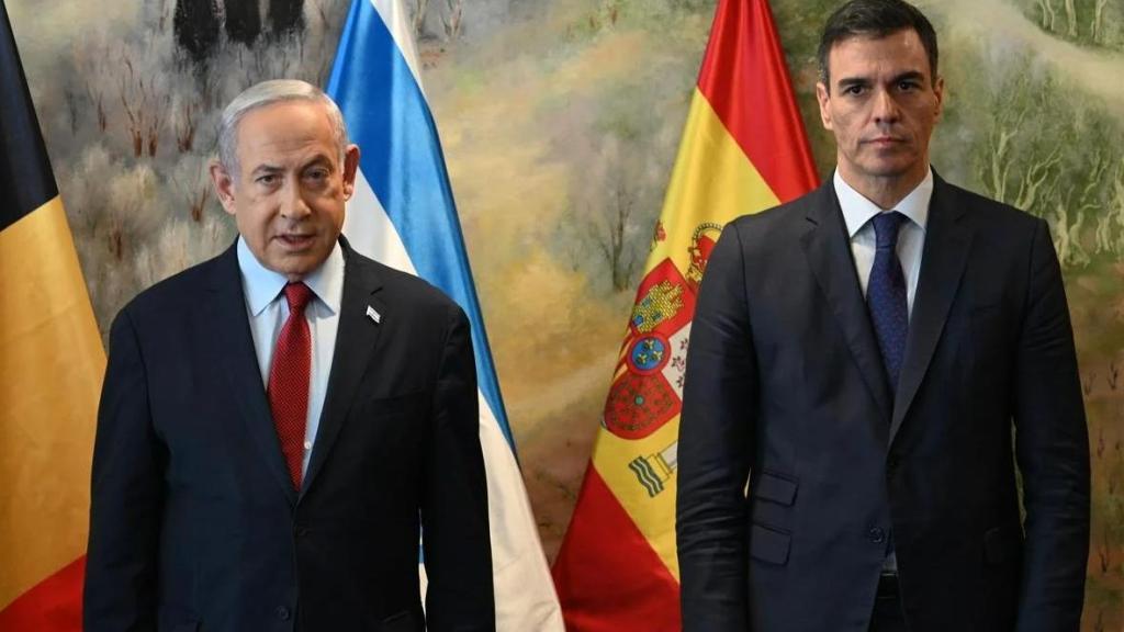 Benjamin Netanyahu y Pedro Sánchez, durante la visita a Israel del presidente del Gobierno en noviembre de 2023.