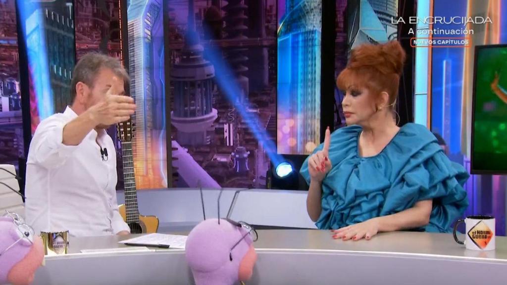 Yurena con Pablo Motos en 'El Hormiguero'.