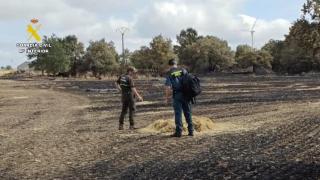 Imágenes de la Guardia Civil de Marmellar de Arriba (Burgos) tras el incendio forestal
