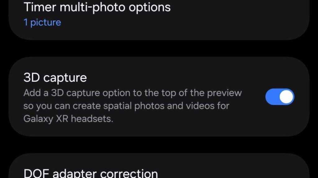 Nueva opción de Captura 3D en la cámara de Samsung