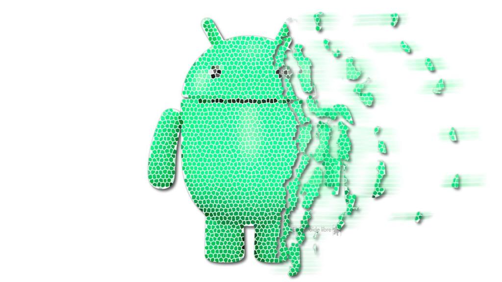 Fotomontaje inspirado en la mascota de Android