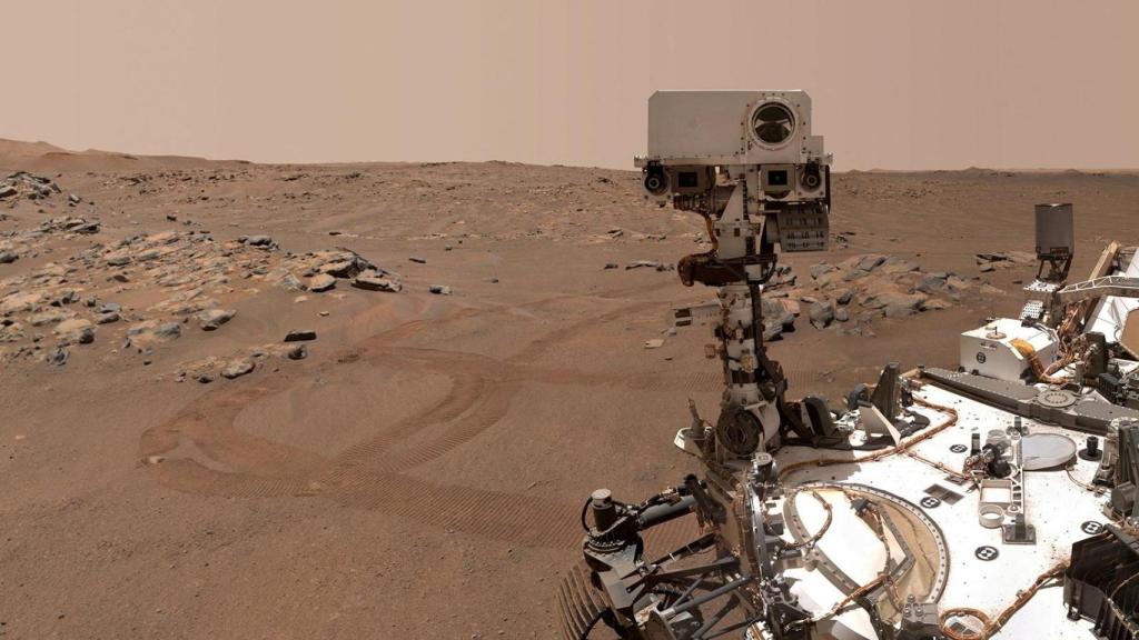El rover Perseverance de la NASA en Marte aparece en un “selfi” tomado sobre una roca apodada Rochette, el 10 de septiembre de 2021.
