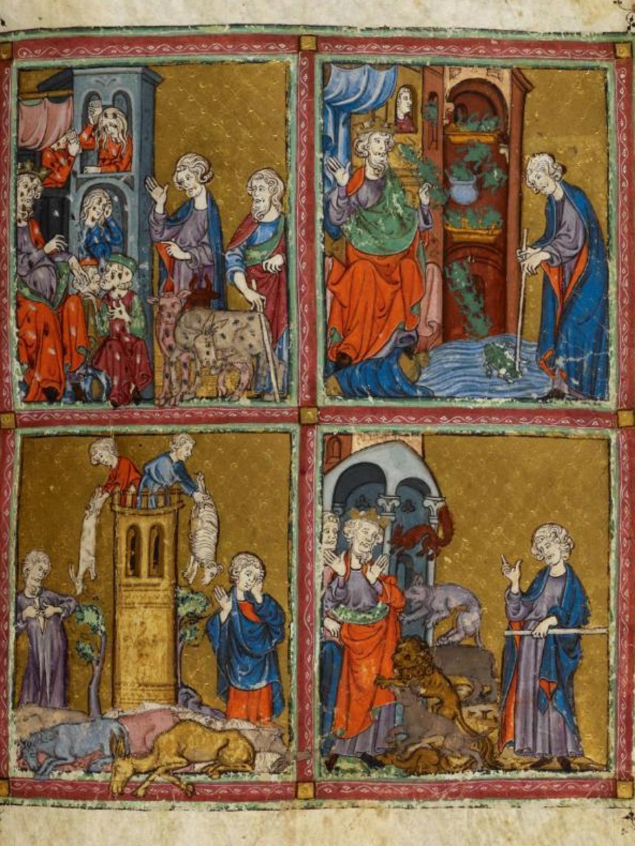 Página extraída de una Hagadá.