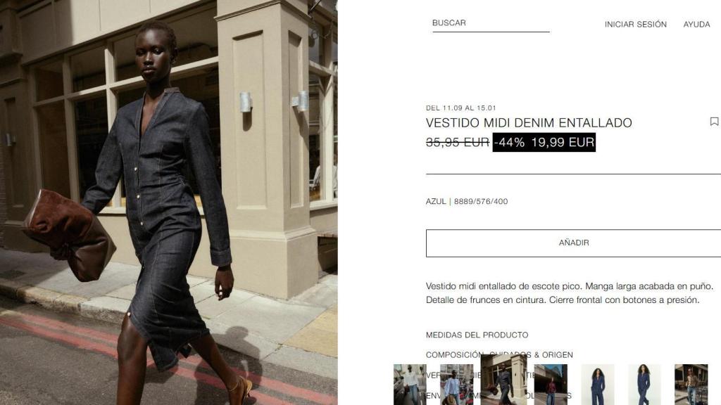 Vestido midi. Ref. 8889/576/400