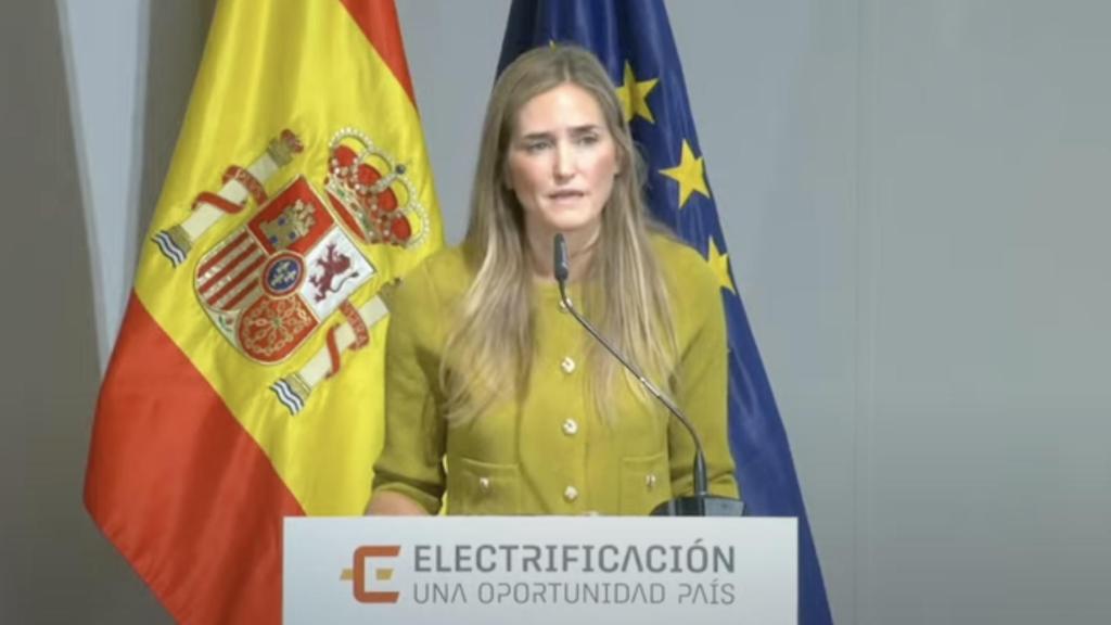 Sara Aagesen, vicepresidenta tercera y ministra para la Transición Ecológica, presentando las líneas generales de la Planificación Eléctrica 2030