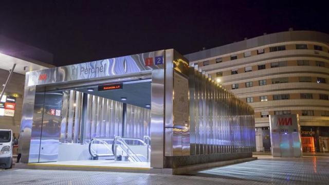 Imagen exterior de la estación del Metro de Málaga en El Perchel.