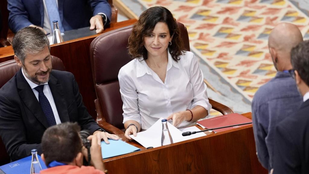 Isabel Díaz Ayuso durante el Debate del Estado de la Región este viernes.